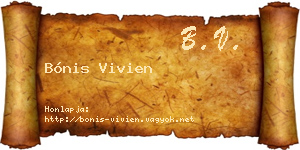 Bónis Vivien névjegykártya
